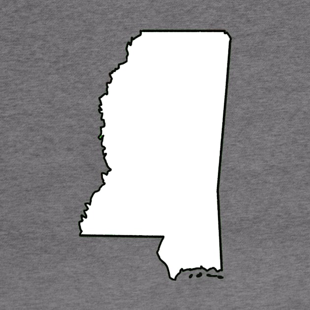 Mississippi - Blank Outline by loudestkitten